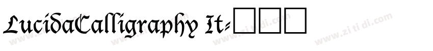 LucidaCalligraphy It字体转换